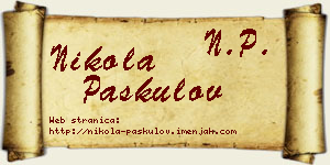 Nikola Paskulov vizit kartica